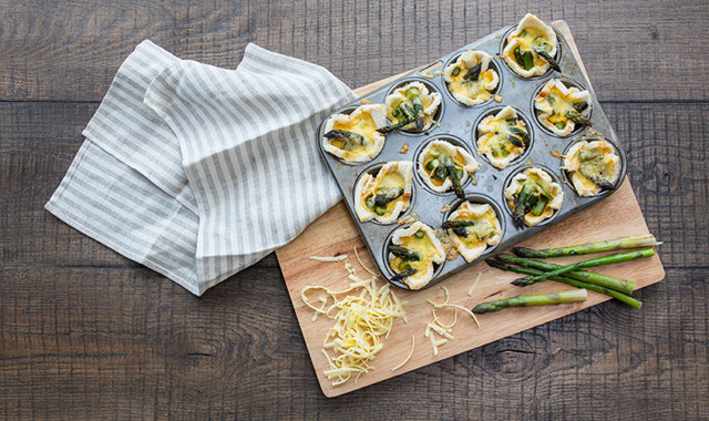 Asparagus Cheese Bread Crusted Pies