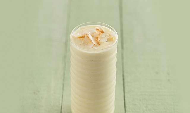 The tropical, mango, coconut, cardamom lassi